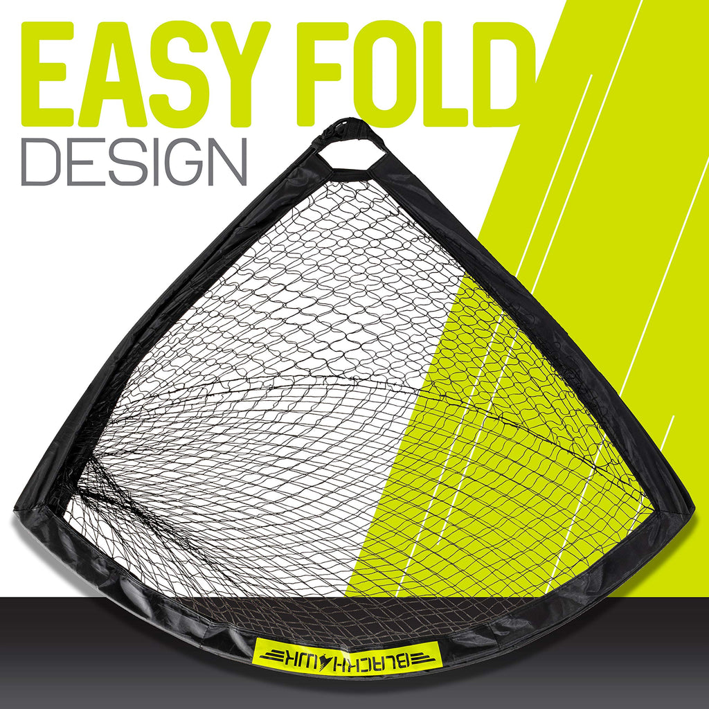 Franklin Sports Blackhawk Backyard Soccer Goal - Portable Kids Soccer Net - Pop Up Folding Indoor + Outdoor Goals - 6'6'' X 3'3'