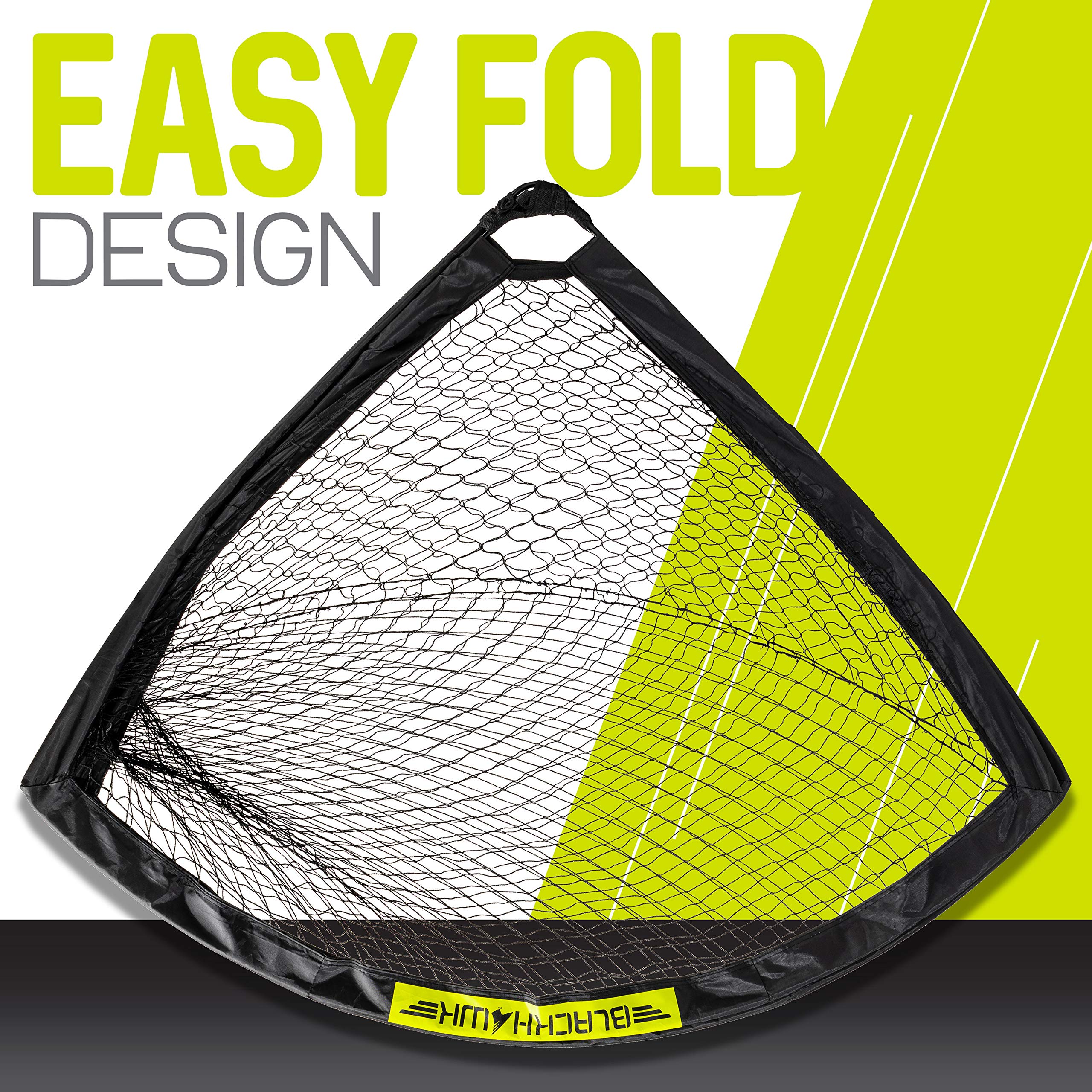 Franklin Sports Blackhawk Backyard Soccer Goal - Portable Kids Soccer Net - Pop Up Folding Indoor + Outdoor Goals - 6'6'' X 3'3'