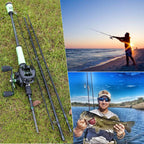 Sougayilang Ultralight Fishing Rod Reel Combos Portable Light Weight High Carbon 4 Pc Baitcaster Fishing Pole With Baitcasting R