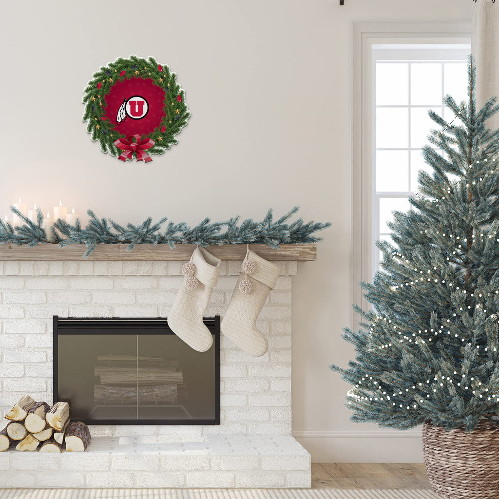 Rico Industries Ncaa Utah Utes Wreath Shape Cut Pennant - Home And Living Room D  Cor - Soft Felt Ez To Hang