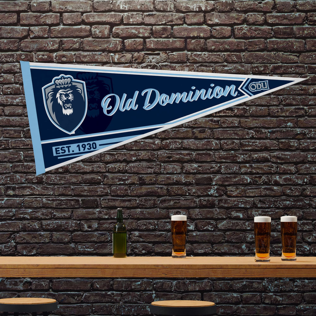 Rico Industries Ncaa Old Dominion Monarchs Classic 12'' X 30'' Felt Wall D  Cor Pennant - Great For Home/Bed Room/Man Cave D  Co