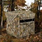 Tidewe Hunting Blind 270See Through With Silent Magnetic Door & Sliding Windows, 2-3 Person Pop Up Ground Blind With Carrying Ba