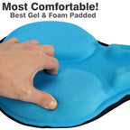 Daway Extra Soft Bike Seat Cushion - C6 Large Exercise Bicycle Saddle Cover, Thick Widen Foam & Gel Padded, Comfort Breathable C