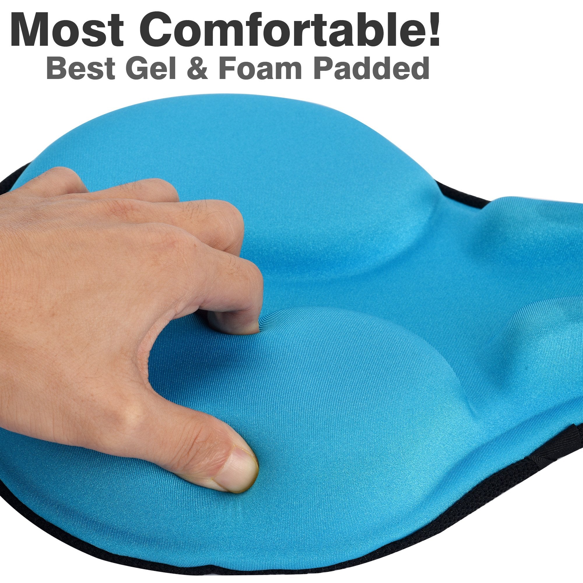 Daway Extra Soft Bike Seat Cushion - C6 Large Exercise Bicycle Saddle Cover, Thick Widen Foam & Gel Padded, Comfort Breathable C