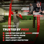 Powernet I-Screen With Frame And Carry Bag (Red)  Portable Baseball Pitcher Protection At Batting Practice  Instant Player And C