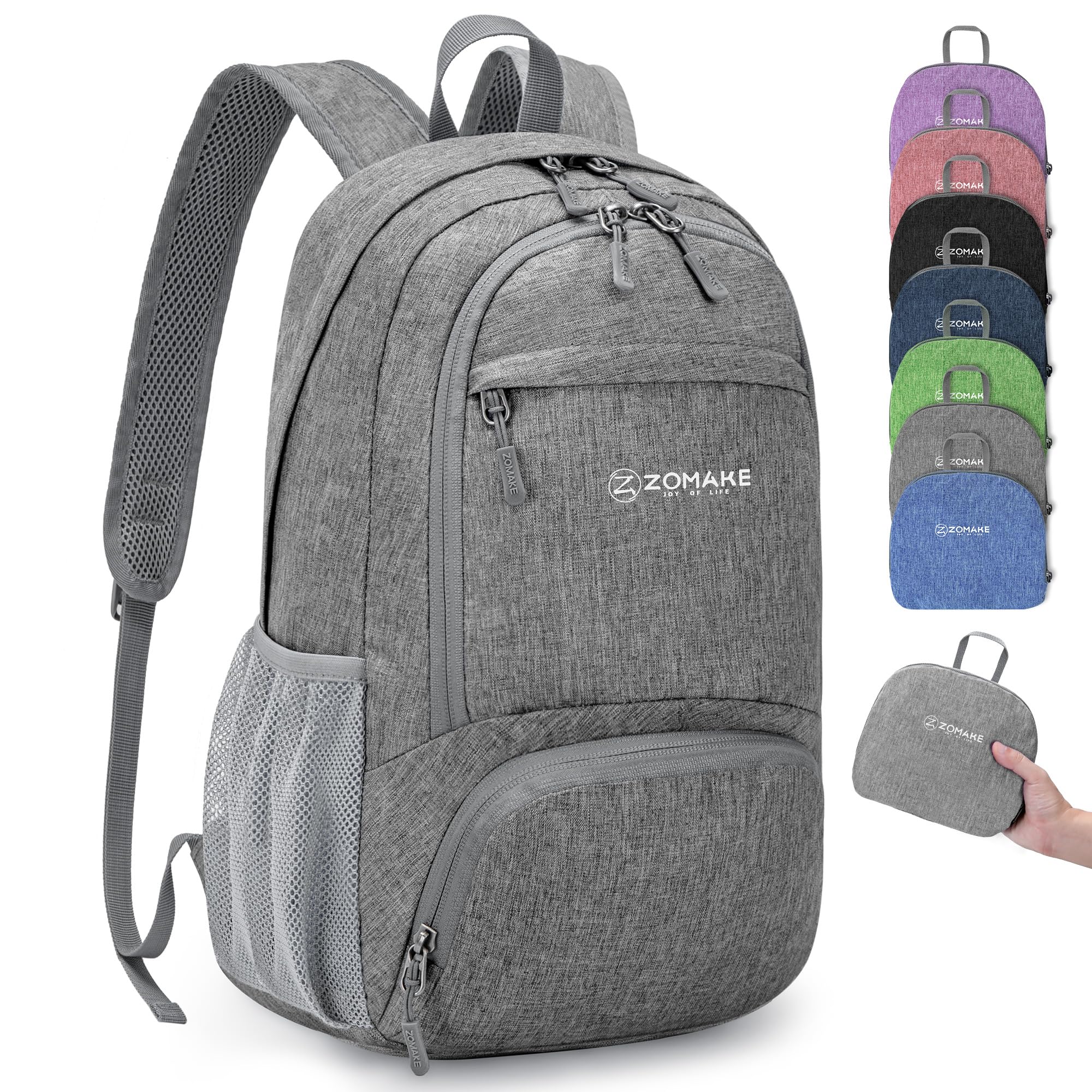 ZOMAKE Ultra Lightweight Packable Backpack 20L,Small Foldable Backpacks Hiking Water Resistant Collapsible Daypack for Women Men