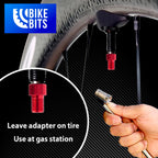 Bike Bits Presta Valve Adapter - Convert Presta To Schrader - French/Uk To Us - Inflate Tire Using Standard Pump Or Air Compress