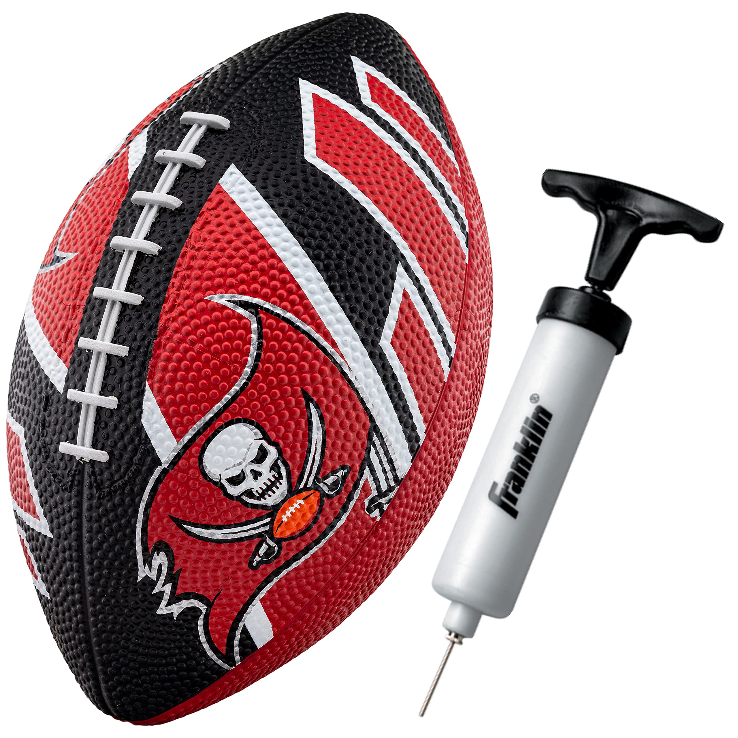 Franklin Sports Nfl Tampa Bay Buccaneers Football - Youth Football - Mini 8.5'' Rubber Ball - Perfect For Kids - Team Logos And