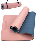 Yoga Mat With Strap, 1/3 Inch Extra Thick Double-Sided Non Slip, Professional Tpe Mats For Women Men, Workout Yoga, Pilates And 