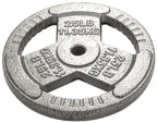 Hulkfit 1-Inch Iron Plate For Strength Training, Weightlifting, Single (25 Pounds), Silver