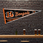 Rico Industries Nfl Football Cincinnati Bengals Classic 12'' X 30'' Felt Wall D  Cor Pennant - Great For Home/Bed Room/Man Cave