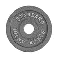 Cap Barbell Olympic 2-Inch Weight Plate, Gray 10 Lbs
