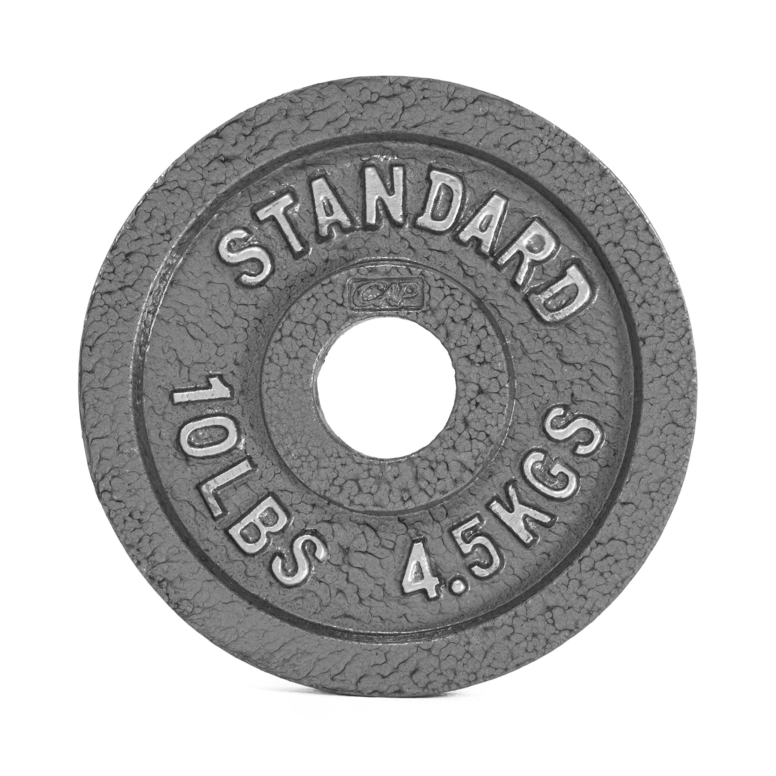 Cap Barbell Olympic 2-Inch Weight Plate, Gray 10 Lbs