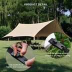 Langaelex 12Pcs Heavy Duty Tarp Clips With Lock Grip - Windproof Tent Clamps For Camping, Canopies, Pool Covers, Reusable Multi-