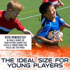 Franklin Sports Nfl Chicago Bears Football - Youth Mini Football - 8.5'' Junior Size Ball - Spacelace Easy Grip Texture- Perfect