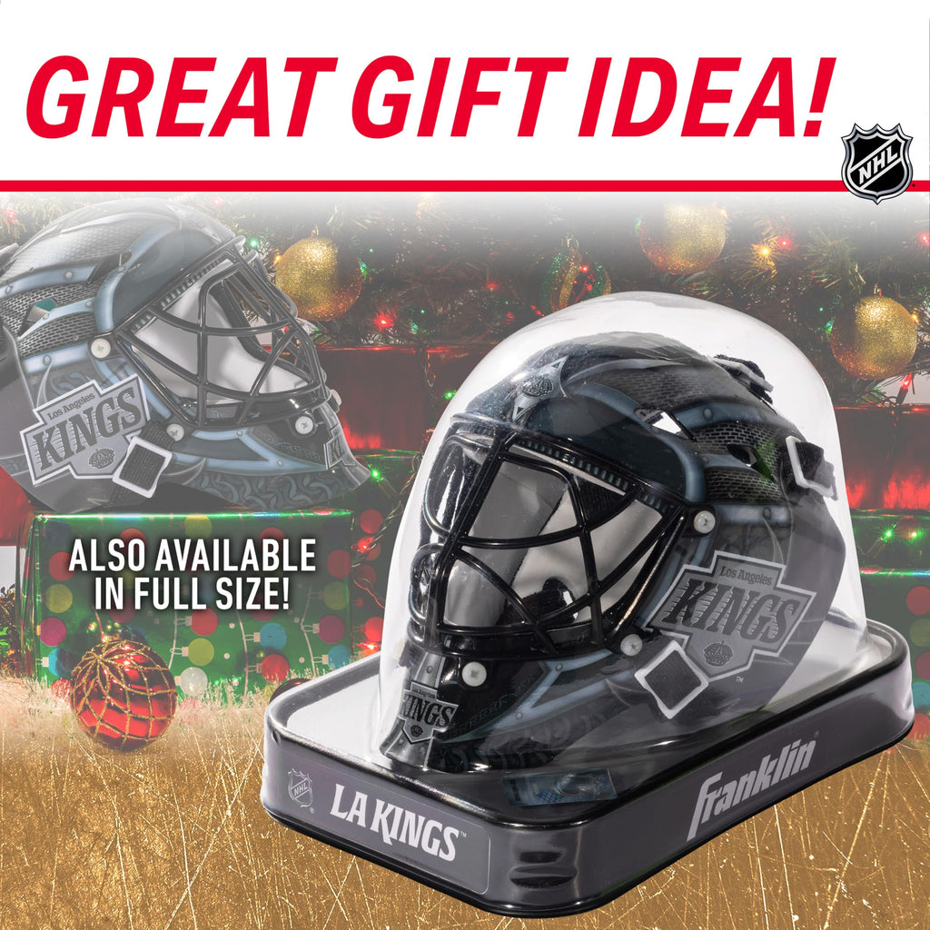 Franklin Sports La Kings Nhl Team Logo Mini Hockey Goalie Mask With Case - Collectible Goalie Mask With Official Nhl Logos And C