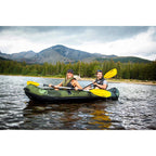 Sevylor Colorado 2-Person Inflatable Fishing Kayak With Paddle & Rod Holders, Adjustable Seats, & Carry Handle; Kayak Can Fit Tr