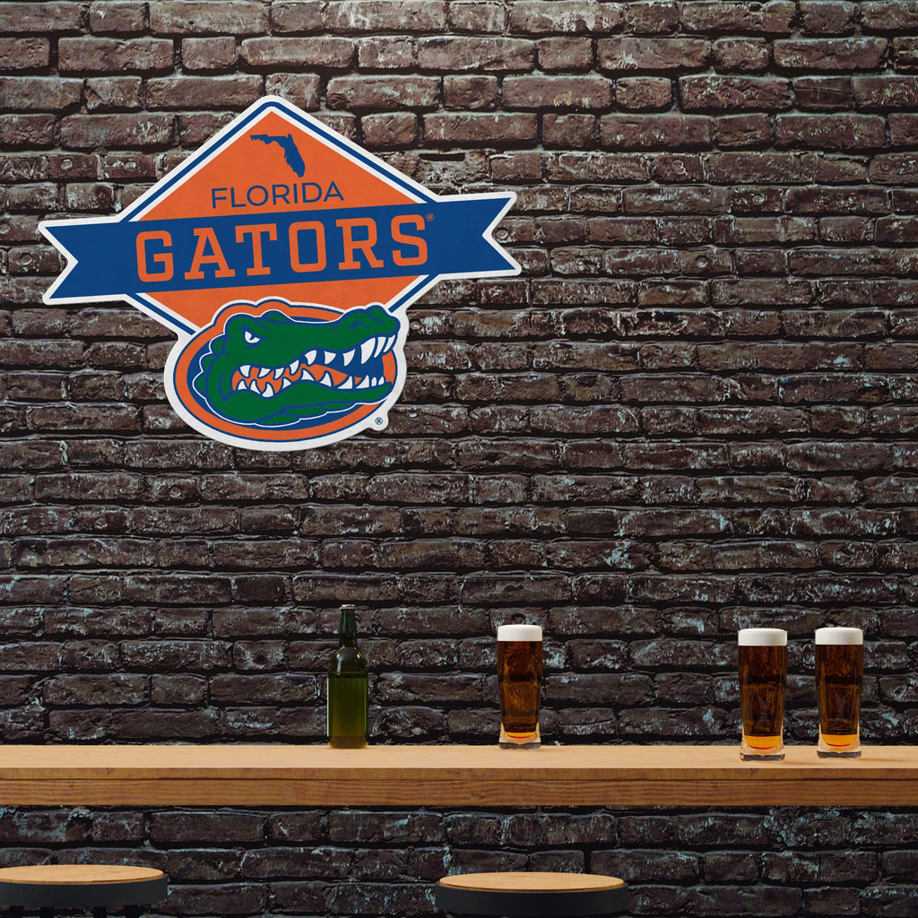 Rico Industries Ncaa Florida Gators Diamond Shape Cut Pennant - Home And Living Room D  Cor - Soft Felt Ez To Hang