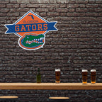 Rico Industries Ncaa Florida Gators Diamond Shape Cut Pennant - Home And Living Room D  Cor - Soft Felt Ez To Hang