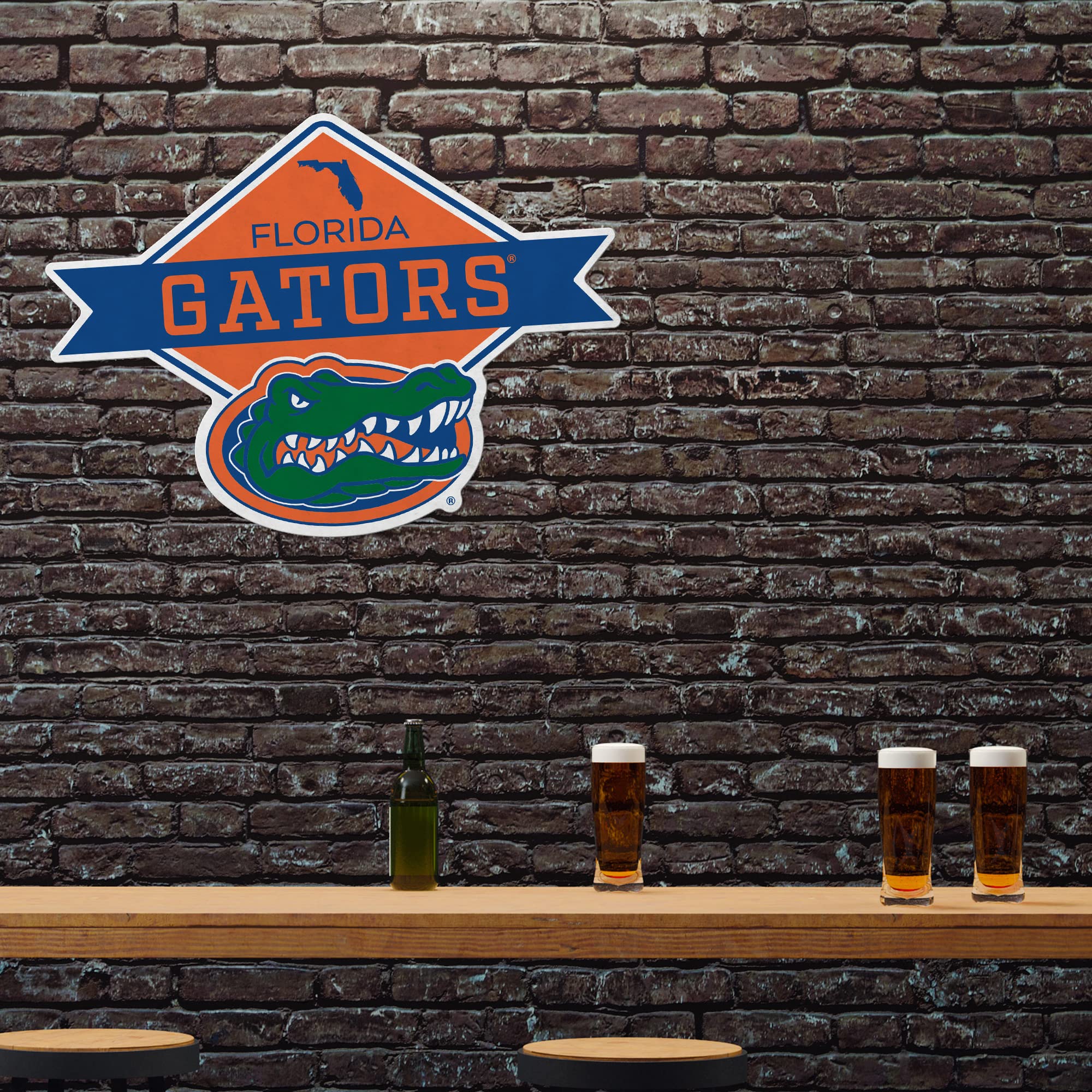 Rico Industries Ncaa Florida Gators Diamond Shape Cut Pennant - Home And Living Room D  Cor - Soft Felt Ez To Hang