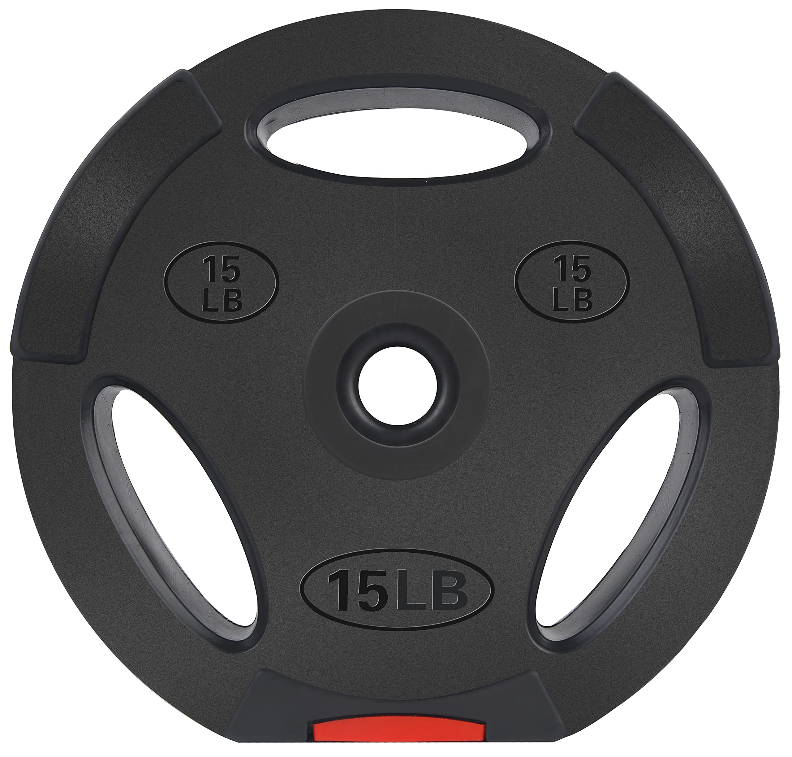 Balancefrom Vinyl Standard 1-Inch Plate Weight Plate For Strength Training And Weightlifting, 15-Pound, Pair