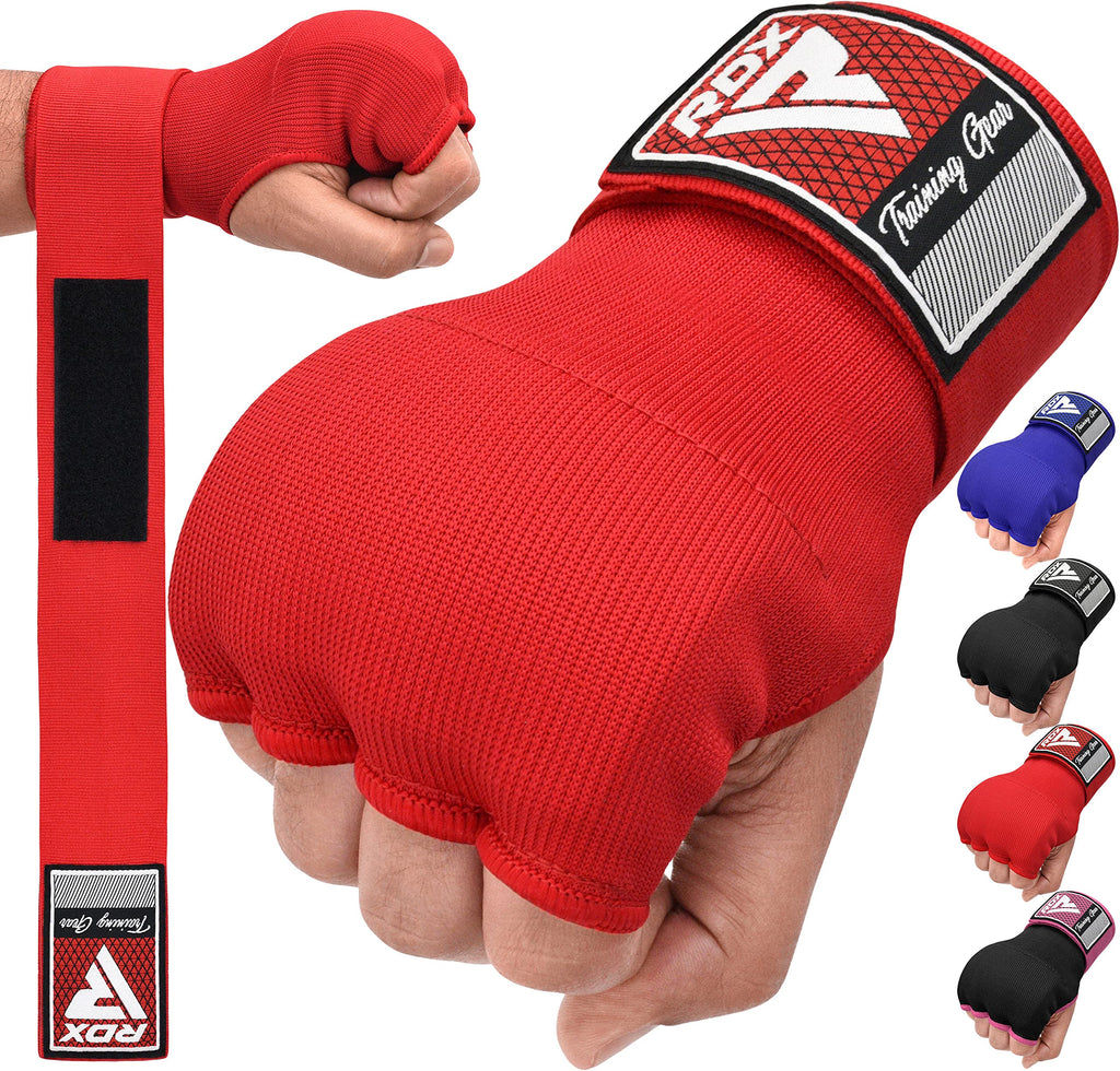 Rdx Boxing Hand Wraps Inner Gloves Men Women, Quick 75Cm Long Wrist Straps, Elasticated Padded Fist Under Mitts Protection, Muay