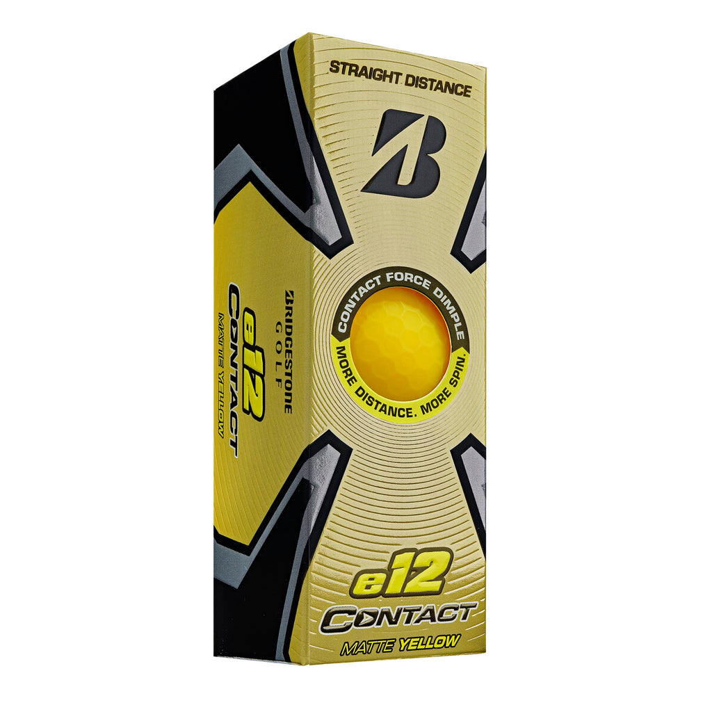 2023 Bridgestone Golf E12 Contact Golf Balls, Yellow