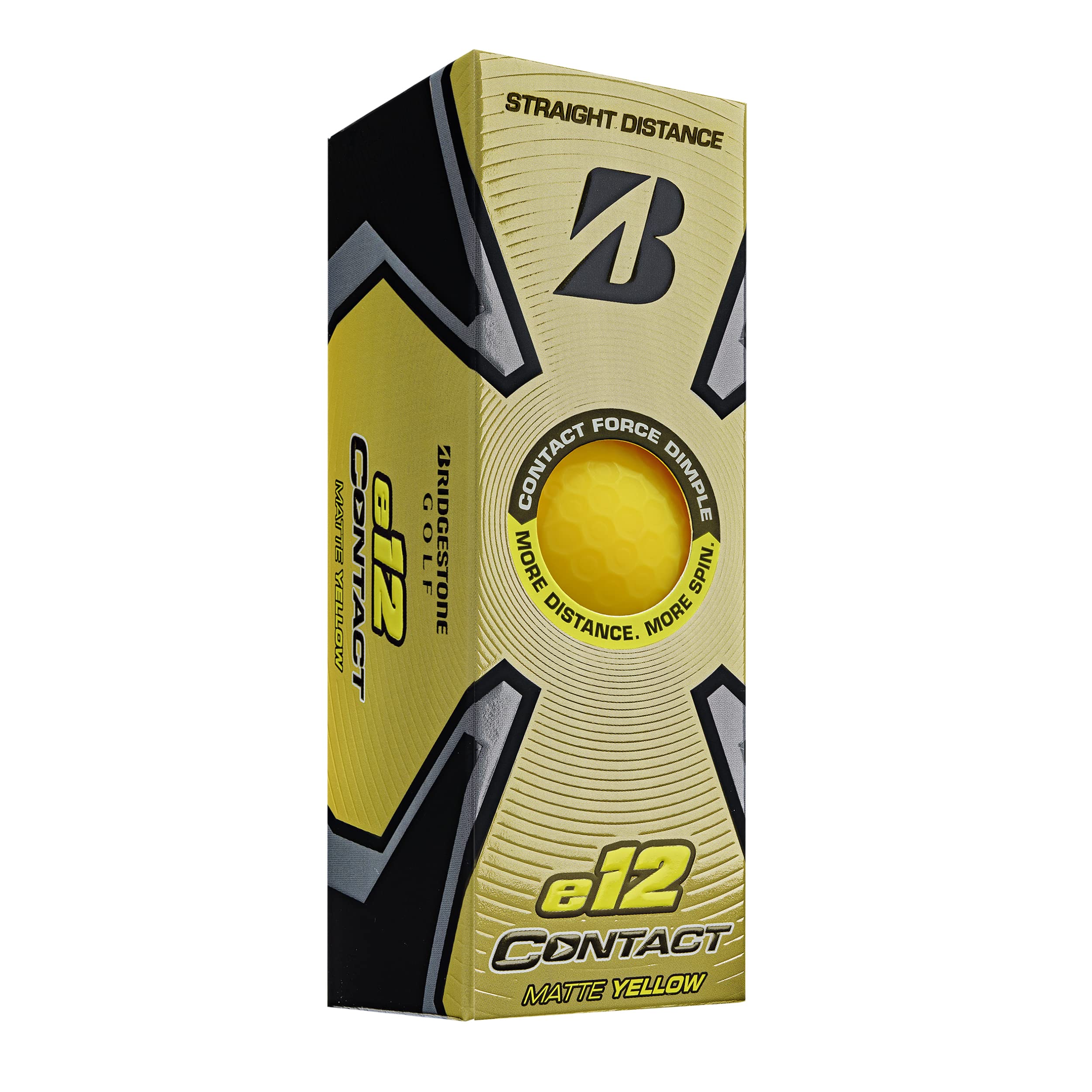 2023 Bridgestone Golf E12 Contact Golf Balls, Yellow