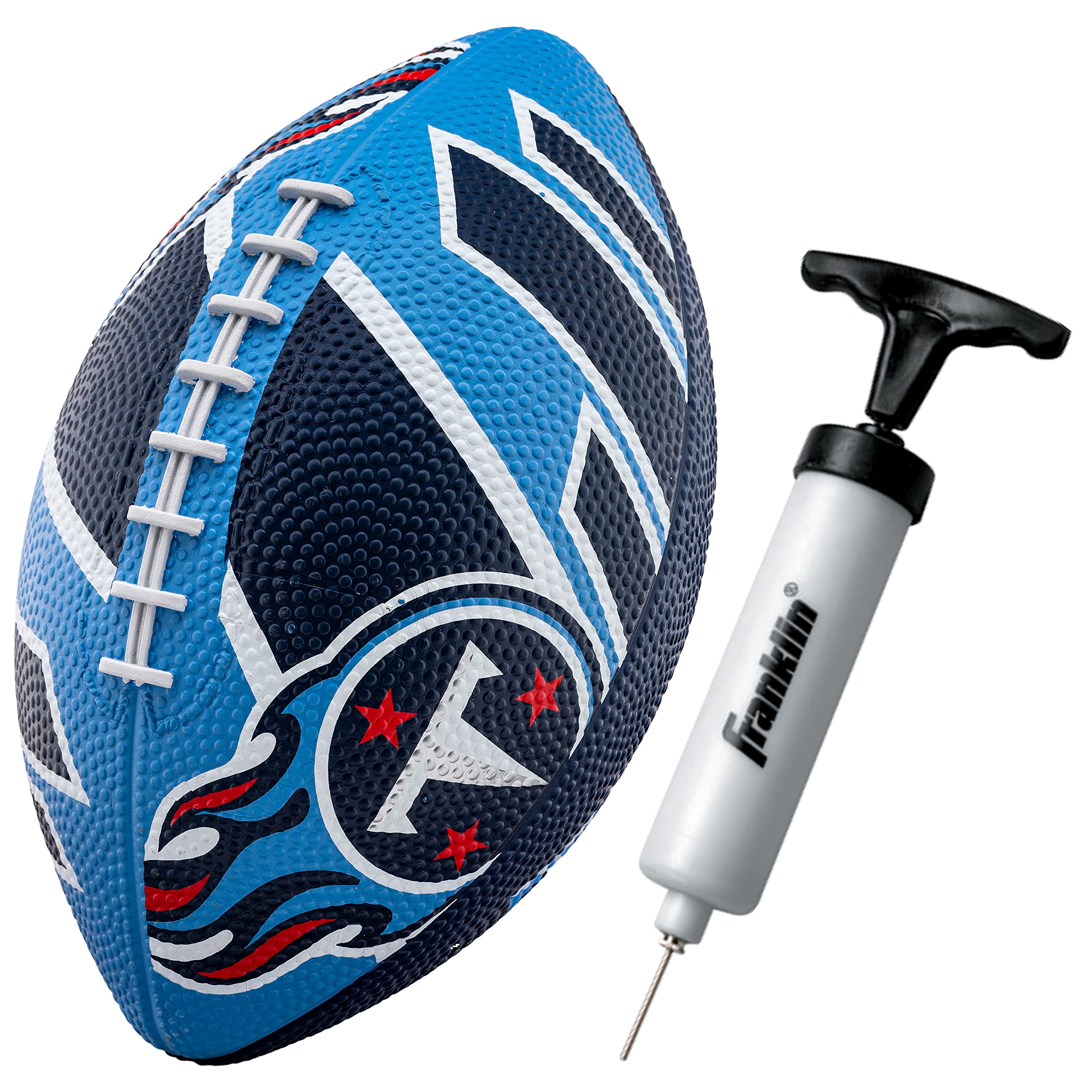 Franklin Sports Nfl Tennessee Titans Football - Youth Football - Mini 8.5'' Rubber Ball - Perfect For Kids - Team Logos And Colo