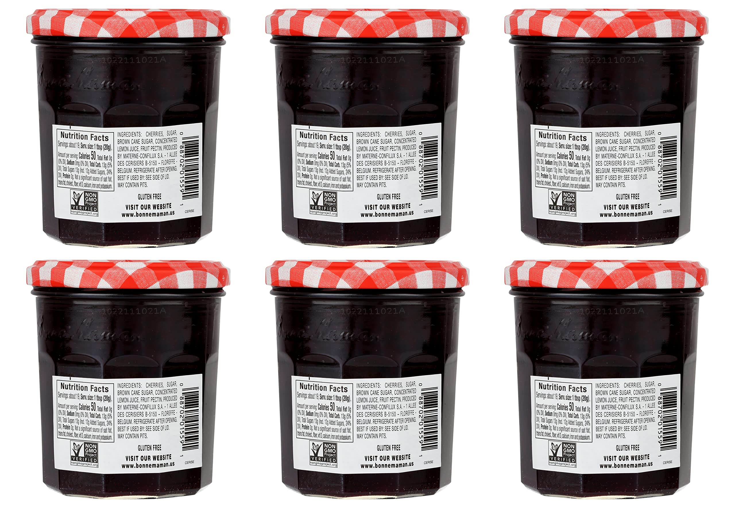 Bonne Maman Cherry Preserves, 13 Ounce Jars (Pack Of 6)