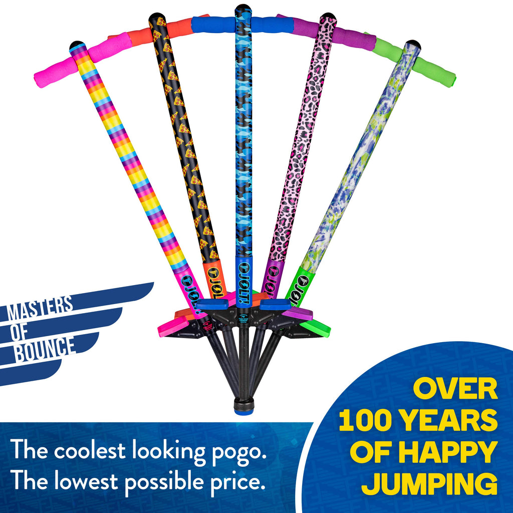 Flybar Foam Jolt Pogo Stick For Kids Age 5 And Up, Between 40 To 80 Pounds, Beginners Kids Pogo Stick For Boys And Girls (Blue C