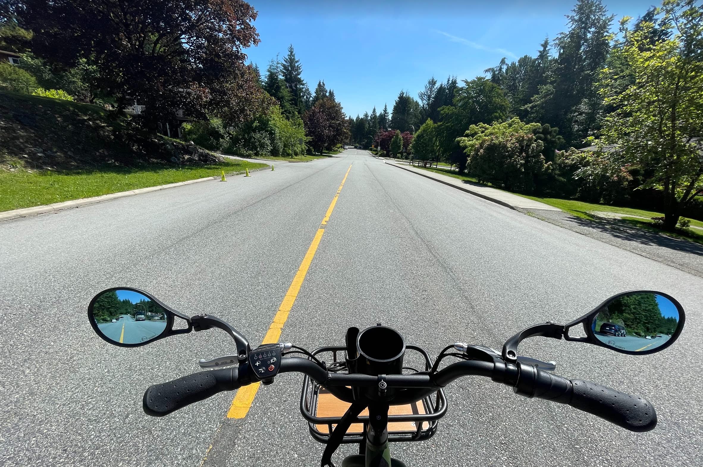 Hafny E13 Approved E-Bike Mirror, Large Surface Handlebar Bike Mirror, Hd Automotive Grade Glass Bicycle Mirror, Safe Blast-Resi