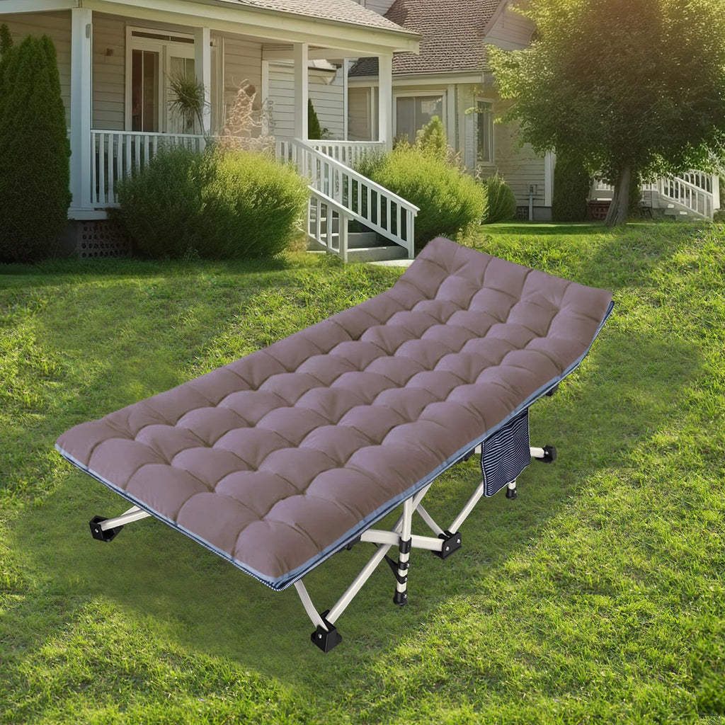 2-Pack Oversize Xxl Cot With Mattress Comfortable Camping Cot For Adults Extra Wide Cots For Sleeping With Carry Bag Camping Bed