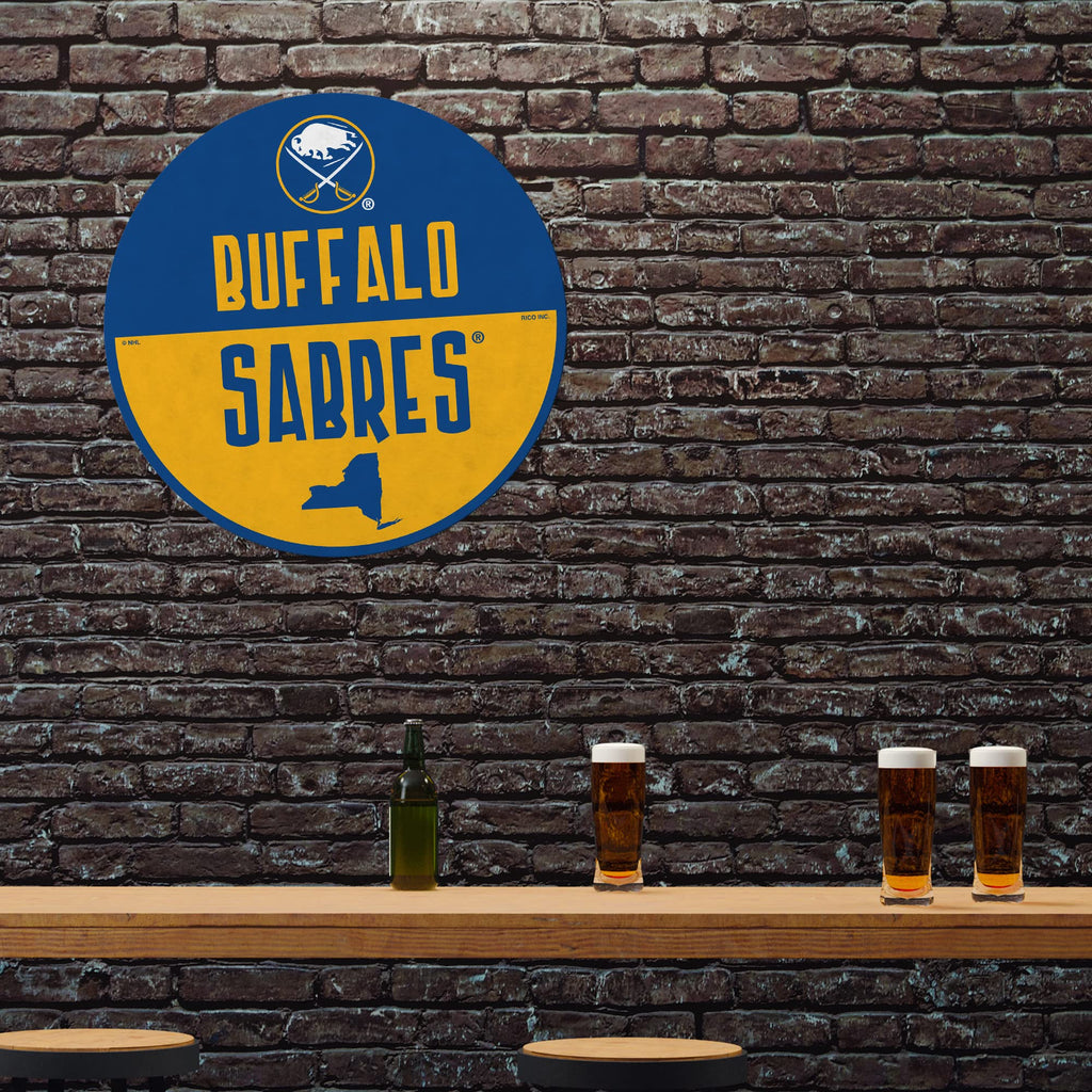 Rico Industries Nhl Buffalo Sabres Classic Shape Cut Pennant - Home And Living Room D  Cor - Soft Felt Ez To Hang, 18X0.10X18