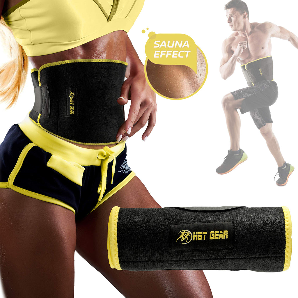 Hbt Gear Waist Trimmer Belt - Sauna Sweat Band Waist Trainer For Women Men