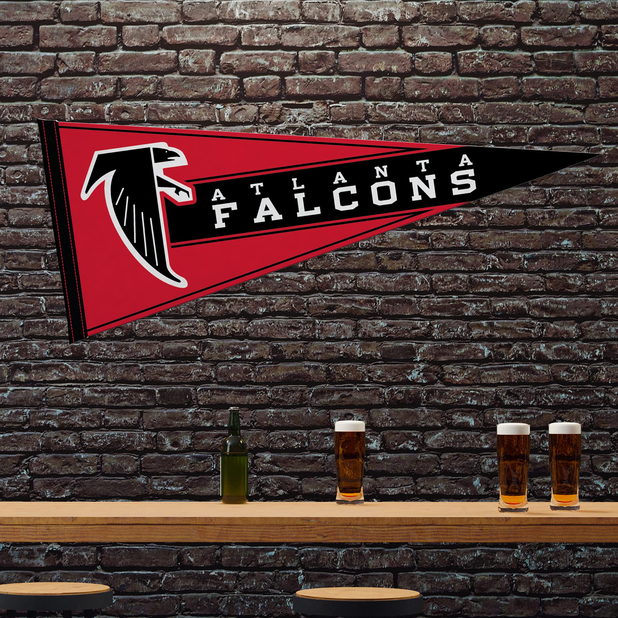Rico Industries Nfl Football Atlanta Falcons Retro 12'' X 30'' Felt Wall D  Cor Pennant - Great For Home/Bed Room/Man Cave D  Co