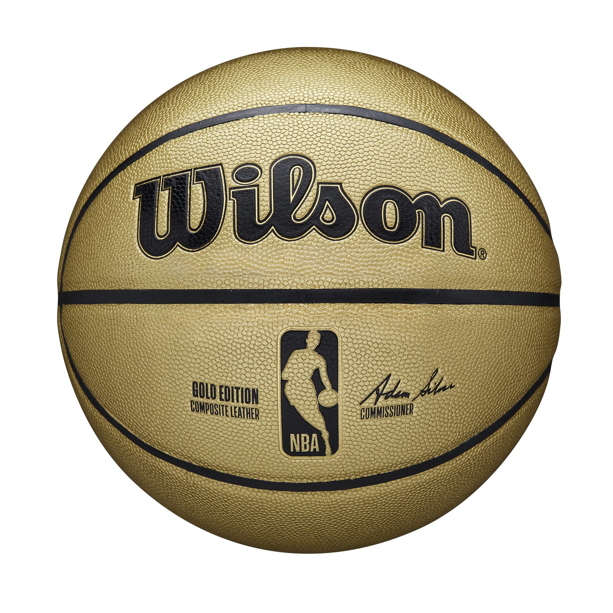WILSON NBA Gold Edition Basketball - Gold/Black, Size 7-29.5