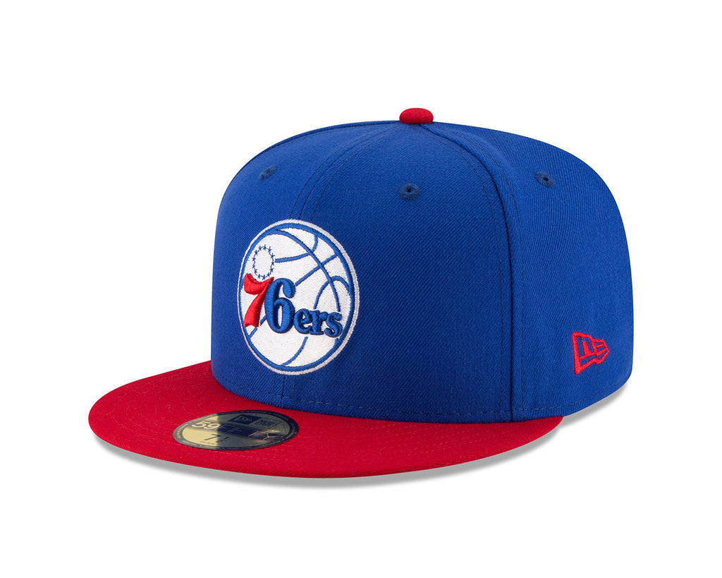 Nba Philadelphia 76Ers Men'S 2-Tone 59Fifty Fitted Cap , Royal , 7 1/2