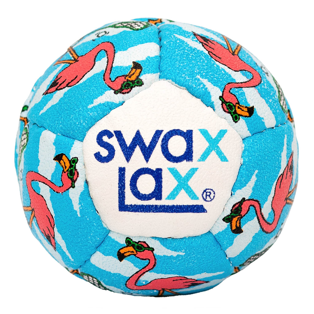 Swax Lax Lacrosse Training Ball - Indoor Outdoor Practice Less Bounce & Rebounds (1 Flamingo)