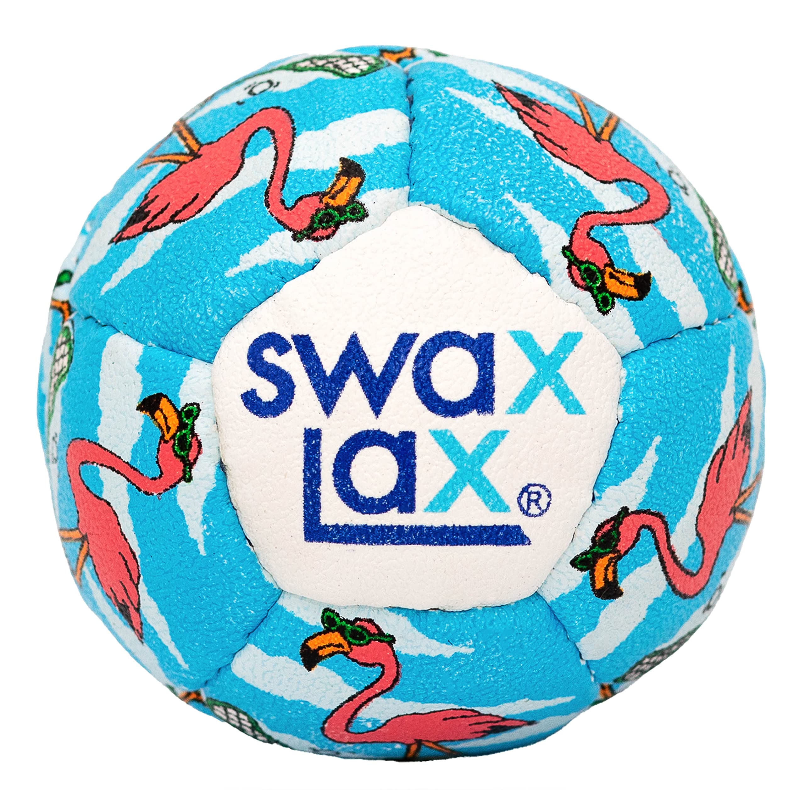 Swax Lax Lacrosse Training Ball - Indoor Outdoor Practice Less Bounce & Rebounds (1 Flamingo)