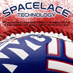 Franklin Sports Nfl New York Giants Football - Youth Mini Football - 8.5'' Junior Size Ball - Spacelace Easy Grip Texture- Perfe