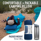 Sea To Summit Foamcore Camping And Travel Pillow, Large (16.5 X 11.8), Navy Blue