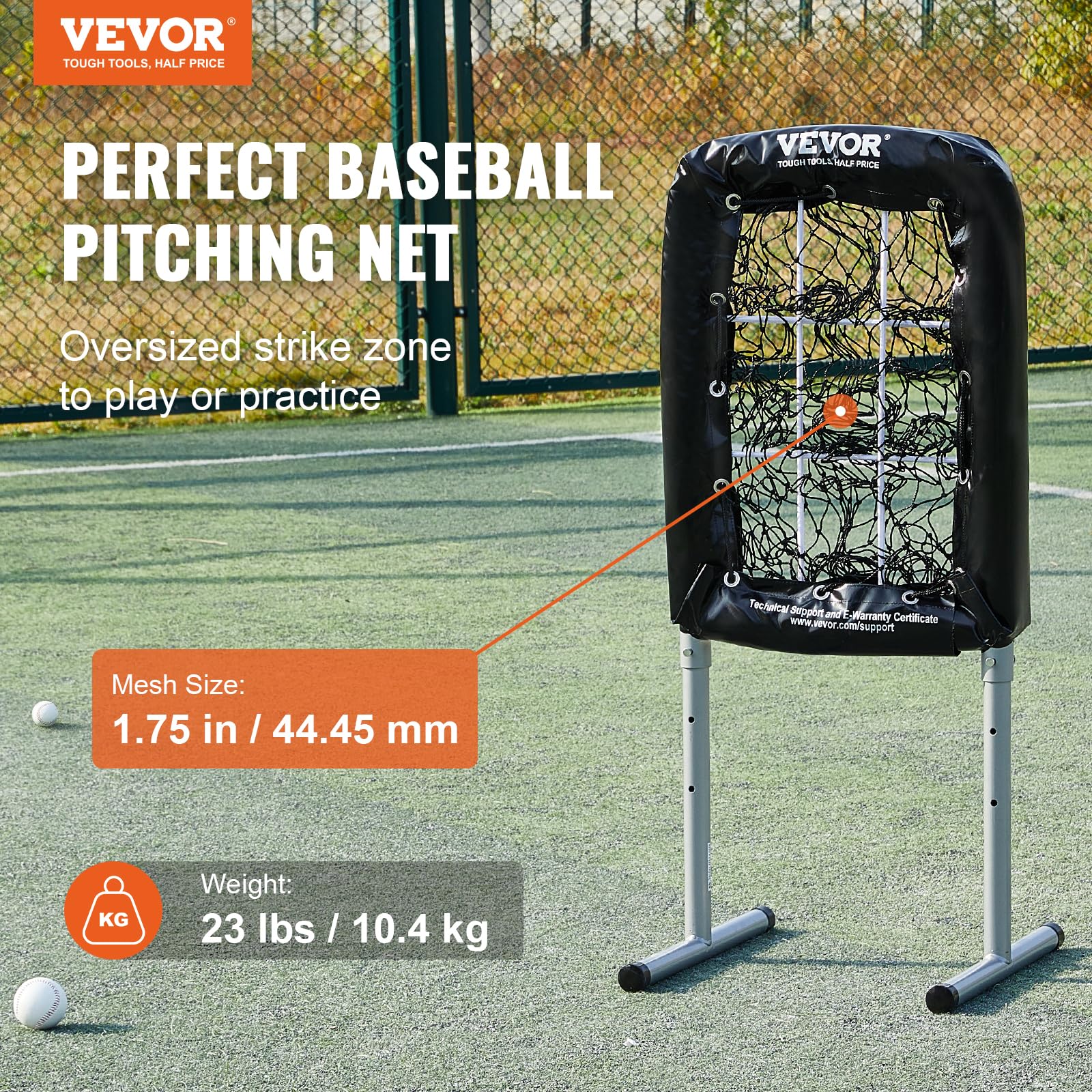 Vevor 9 Hole Baseball Net, 21''X29'' Softball Baseball Training Equipment For Hitting Pitching Practice, Heavy Duty Height Adjus
