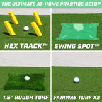 Gosports 5 Ft X 4 Ft Pro Golf Practice Hitting Mat, Includes 5 Interchangeable Inserts For The Ultimate At-Home Instruction