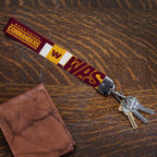 Rico Industries Nfl Football Washington Commanders Standard Wrist Lanyard Key Chain, Cute Wristlet Strap Keychain Holder For Wom