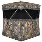 Tangkula 3 Person Pop Up Ground Blind, Portable Hunting Blind With Mesh Windows, Carrying Bag & Ground Stakes, Camouflage Huntin