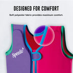 Speedo Unisex-Child Swim Flotation Classic Life Vest Begin To Swim Upf 50 Sapphire Blue Printed, Large