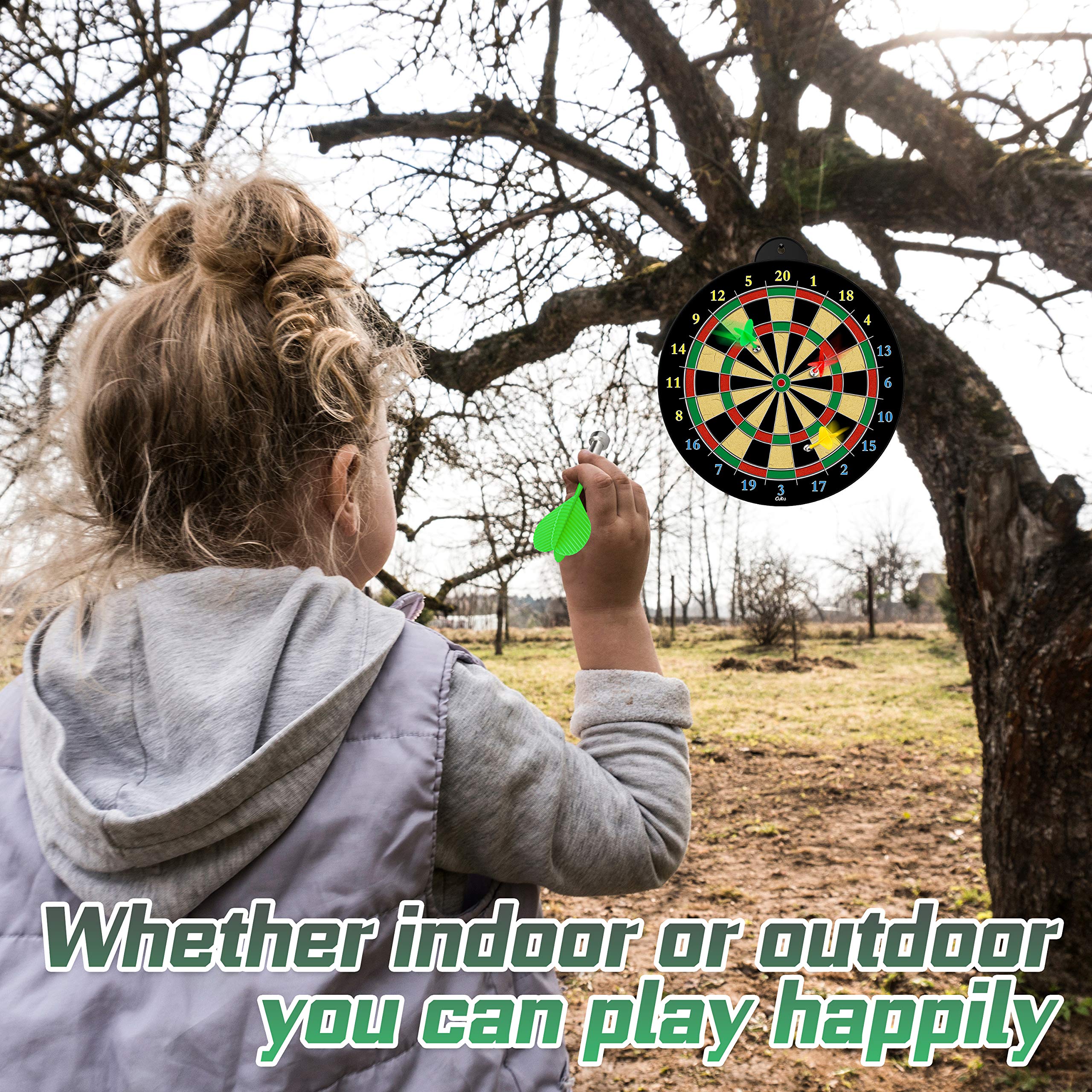 Magnetic Dart Board - 12Pcs Magnetic Darts (Red Green Yellow) - Excellent Indoor Game And Party Games - Magnetic Dart Board Toys
