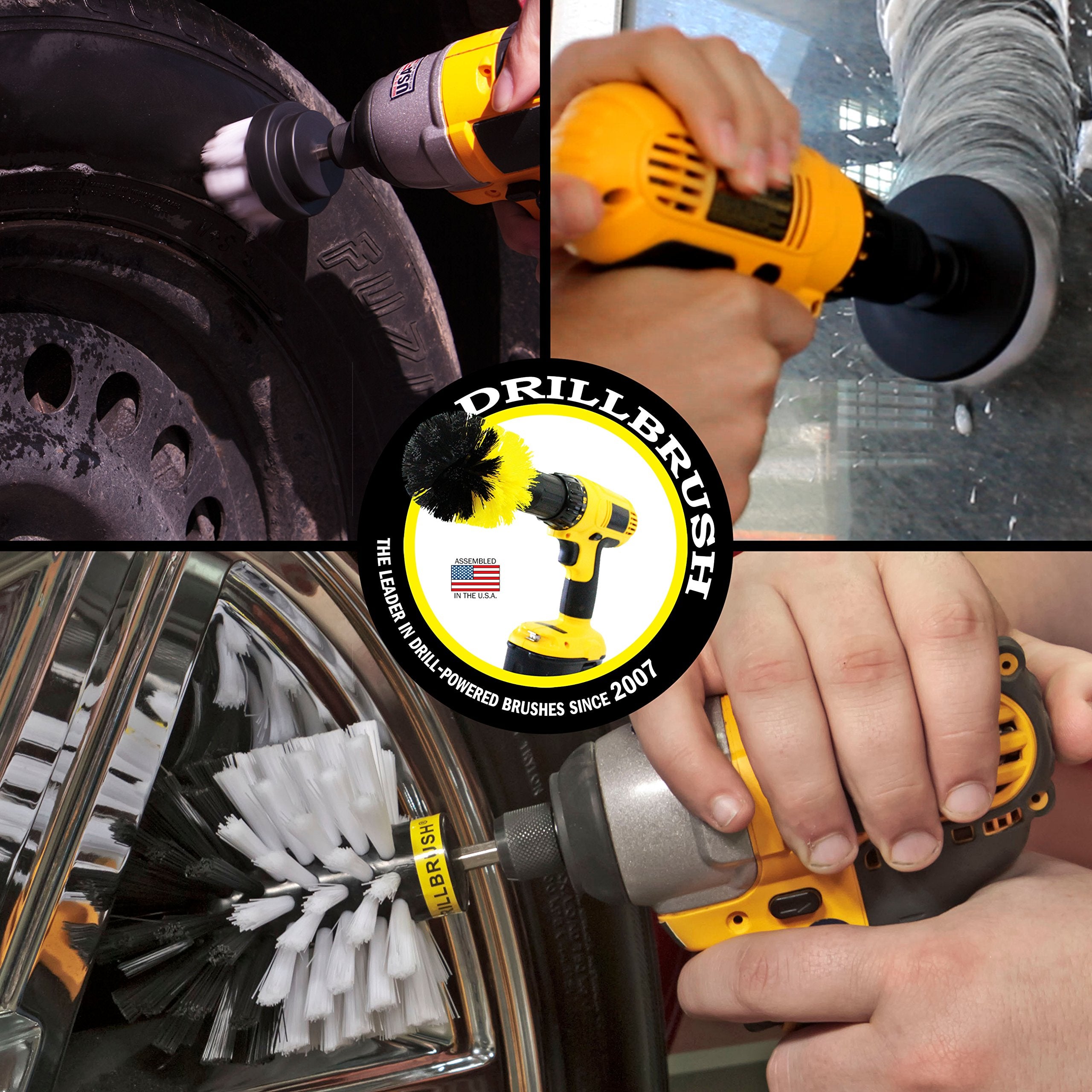 Drill Brush Power Scrubber By Useful Products Drillbrush 3 Piece Drill Brush Cleaning Tool Attachment Kit For Cleaning Furniture