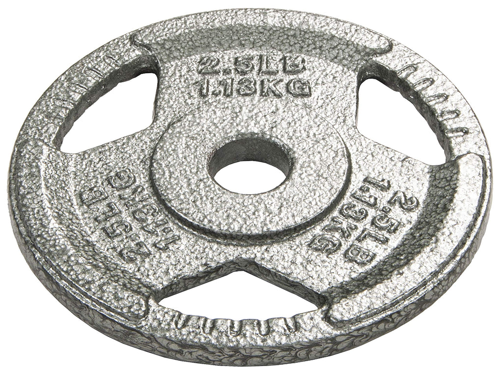 Fitvids Cast Iron Plate Weight Plate For Strength Training And Weightlifting, 1-Inch Center, 2.5Lb (Set Of 4)